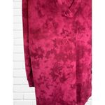 Jenni  Intimates Women's M Long Sleeve Sleep Shirt Red Tie Dye Relaxed Fit Pajama Photo 1