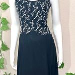 Tiffany Designs Tiffany Design Silk Vintage 1990’s Leaf Vine Black Gown Dress Photo 4