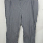 Lane Bryant  The Allie Crop Pants gray white stripes size 20 Photo 0