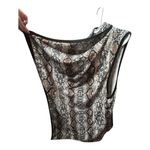 Tickled Teal  Snakeskin Print Open Front Vest. Heavyweight. Photo 3
