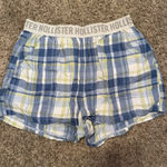 Hollister  Blue/Green Plaid Pajama Shorts Photo 0
