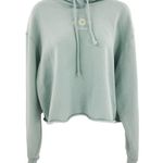 Hollister Cropped Sunflower Y2K Long Sleeve Hoodie Sweatshirt Pullover Small Photo 0