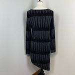 Skull Cashmere  Black Belinda Asymmetrical Long Sleeve Wool Sweater Dress Small Photo 3