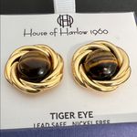 House of Harlow  1960 | Tiger Eye Stud Earrings Photo 5
