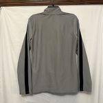 Ralph Lauren LRL Lauren Active  Women's Sz‎ Medium Gray Waffle 1/4 Zip Pullover Photo 2