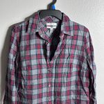J.Crew  Women‎ Plaid Button Red/Gray Shirt Long Sleeve Boy Fit Size 00. Photo 1