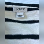 J.Crew Off-Shoulder Black and White Striped Top Size L Photo 3