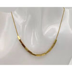 Boutique Trendy‎ Beaded Snake Chain Necklace | Yellow Gold Filled Photo 2