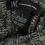 INC  Short Sleeve Sweater Taupe Metallic Size L Large Cowl Neck Photo 6