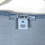 Bar III Blue Denim Wrap Top Puff Short Sleeve Tie Cropped XSmallBoho Cottage Photo 2