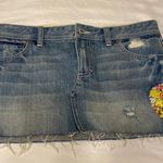 PINK - Victoria's Secret Denim jeans skirt distressed with patchwork​ Photo 0