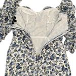 Cotton Candy LA | Blue and White Floral Ruched Peasant Dress | Small Photo 6