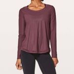 Lululemon NWT Mix and Mesh Long Sleeve Activewear Open Back Top Redwood 4 Photo 0