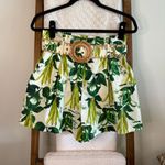 Cara Cara NWOT Green & Cream Sweet Pea Egret 100% Cotton Palmer Shorts Photo 1