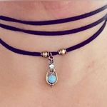 Etcetera  | Black Choker Turquoise Accent Silver Photo 0