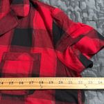 Victoria's Secret Victoria’s Secret women’s size medium plaid pajama top button up red and black Photo 4