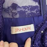 JJ's House  Purple  A-line Scoop Mini Chiffon Prom Wedding Dress With Beading Photo 2