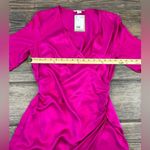 H&M Women’s Gathered Classic Pink Satin Long Sleeve Mini Dress NEW Size Small Photo 5