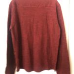 DKNY Long Sleeve Pullover Wool Sweater Maroon L Photo 6