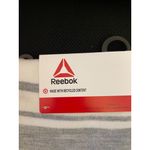 Reebok Light Gray & White Scarf With Fringe NEW Photo 2
