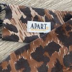 Vintage apart silk high neck leopard print sheer sleeveless blouse medium Brown Photo 2