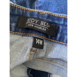 Judy Blue  Womens 14W Medium Wash Flare Jeans Denim Stretch Raw Hem‎ Photo 6