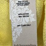 Soft Surroundings Yellow Garden Wall Pointelle Jacquard Sweater Size XS 2-4 NEW Photo 5