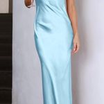 Blue Blush Blue Satin Dress Photo 0