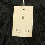 NWT Stellah New York Women’s Crochet Fringe Black Turtleneck Sweater Photo 5