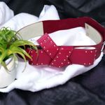 BCBGeneration NWT BCBGenration Wide Studded Bow Belt Red Photo 2