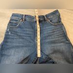 EXPRESS Curvy Bermuda High Rise Distressed Med Wash Cut Off Jean Shorts Size 8 Photo 8