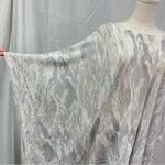 J. Jill Linen Artsy Poncho‎ One Size Coastal Clean Girl Beachy Boho Fringe Gray Photo 3