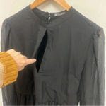 House of Harlow  1960 | Kendrick romper in solid black embroidered size Large Photo 5