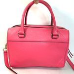 Kate Spade Perri Lane Delaney Bubbles Leather Satchel Crossbody in Peony Pink Photo 3