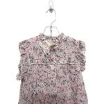 Hayden Girl Pink Floral Blouse Short Sleeve Flowy Family Pictures Size Large Photo 1