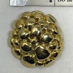 Vintage Unsigned Gold Tone Round Clip On Earrings Statement Classic Modernist Photo 7