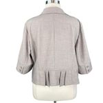 Lane Bryant Light Gray Long Sleeve Peplum Blazer Photo 6