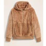 Old Navy Teddy Sherpa Half Zip Hoodie Jacket Cozy Fleece Pullover XL Photo 2