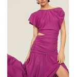 Tanya Taylor  Size 12 Purple Elegant Ruched Cut Out Side Slit Nami Gown Dress Photo 3
