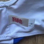 Solid & Striped  Women's Blue and White Bikini Top Sz M Photo 2