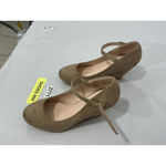Bella Marie Womans Denise Tan Suede Size 7.5 Ankle Strap Wedge Shoes Photo 1