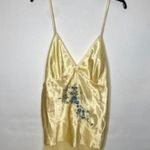 New Vintage 2000s y2k yellow handpainted butterfly yellow rose babydoll lingerie Size XL Photo 1