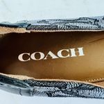 Coach  Chelsea Black Gray Signature Canvas Logo Print Ballerina Flats - US 8.5 Photo 2