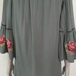 Knox Rose Sage Green Embroidered Floral Dress Photo 4