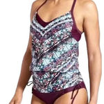 Athleta Swimsuit Marrakesh Side Scrunch Tankini Swim Top Size 32 B/C UPF+50 Photo 0