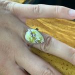 Natural Connemara Marble Sterling Silver Claddagh Ring Size 7 Green Photo 3