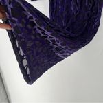 Goodtime USA Purple Burnout Velvet Geometric Long Sleeve Mock Neck Midi Dress Photo 7