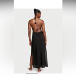 Victoria's Secret Victoria’s Secret Black Halter Slit Cocktail Gown Size M Photo 1