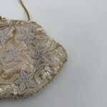 La Regale *Flaws* Vintage Ivory Beaded Clutch Bag Gold Formal Photo 6