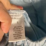 Baaevely Women's Jumpsuit Denim Blue Ruffle Strap Romper‎ Size Large L New Photo 12